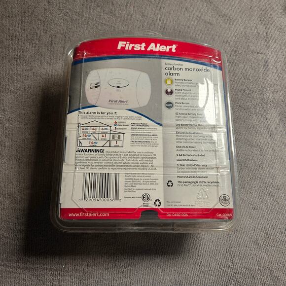 First Alert Carbon Monoxide Alarm, C16-0450-006 - Picture 2 of 2